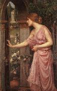 John William Waterhouse Psyche Opening the Door into Cupid Garden oil on canvas